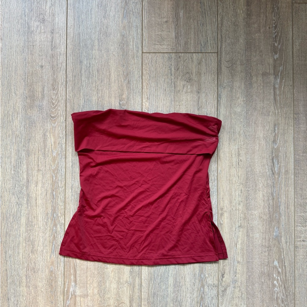 Red Strapless Top - Picture 2 of 2